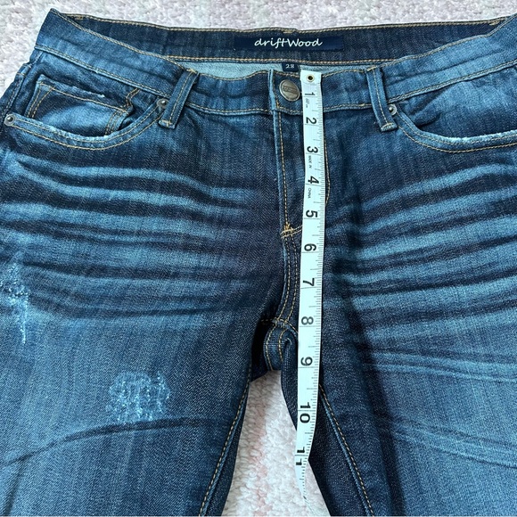 DRIFTWOOD Skinny Slim Straight Denim Jeans Size 28 Mid Rise Lightly Distressed - Picture 8 of 14